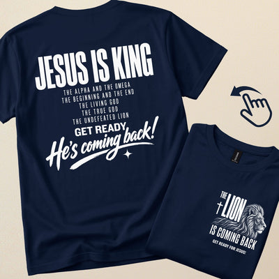 Jesus is King, The Alpha and The Omega, The Undefeated Lion... | Christian T-Shirt
