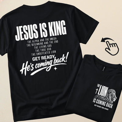 Jesus is King, The Alpha and The Omega, The Undefeated Lion... | Christian T-Shirt