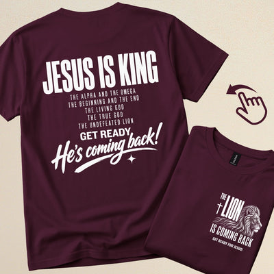 Jesus is King, The Alpha and The Omega, The Undefeated Lion... | Christian T-Shirt